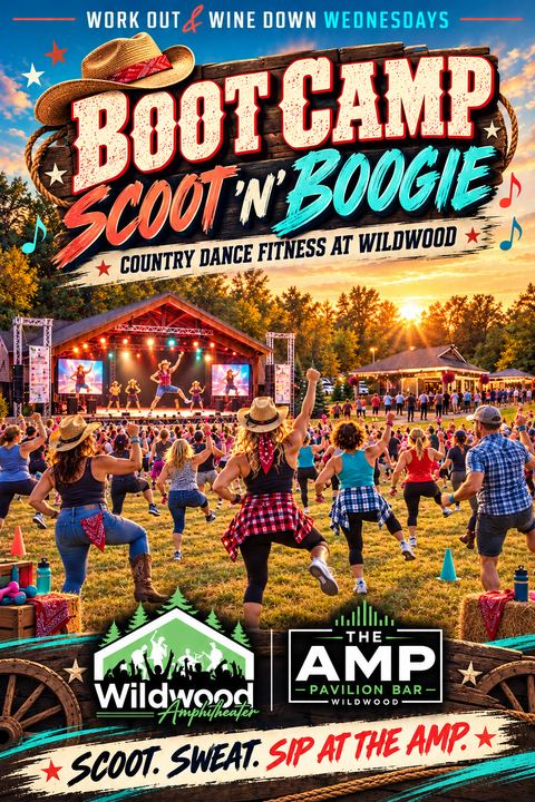 Boot Camp Scoot 'n' Boogie poster, Country dance fitness at Wildwood
